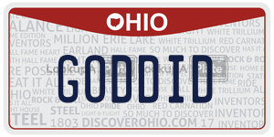 GODDID  license plate in OH