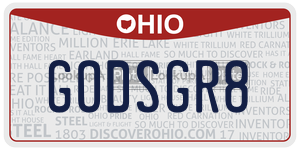GODSGR8  license plate in OH