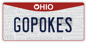 GOPOKES license plate in Ohio
