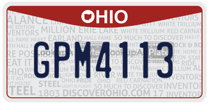 GPM4113 license plate in Ohio