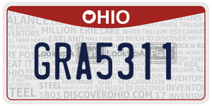 GRA5311  license plate in OH