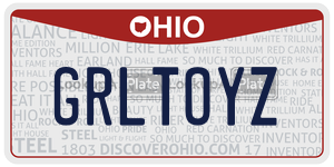 GRLTOYZ license plate in Ohio