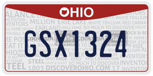 GSX1324  license plate in OH