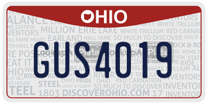 GUS4019  license plate in OH