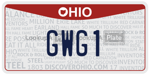 GWG1  license plate in OH