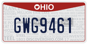 GWG9461 license plate in Ohio