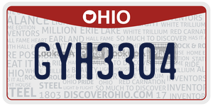 GYH3304  license plate in OH