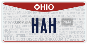 HAH license plate in Ohio