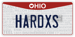 HARDXS license plate in Ohio