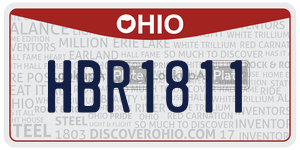 HBR1811  license plate in OH