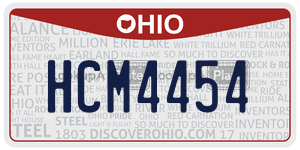 HCM4454  license plate in OH