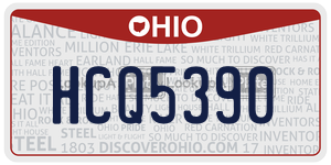 HCQ5390  license plate in OH