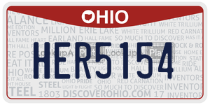 HER5154  license plate in OH