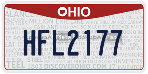 HFL2177 license plate in Ohio