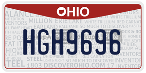 HGH9696 license plate in Ohio
