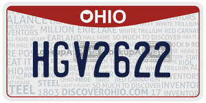 HGV2622 license plate in Ohio