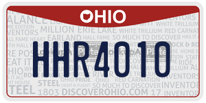 HHR4010  license plate in OH