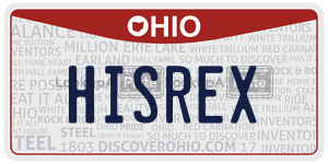 HISREX license plate in Ohio