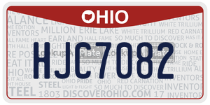 HJC7082  license plate in OH
