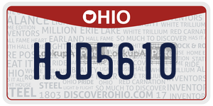 HJD5610  license plate in OH
