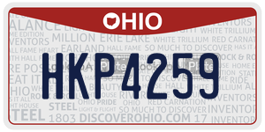 HKP4259 license plate in Ohio
