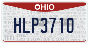HLP3710 license plate in Ohio