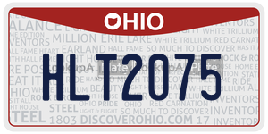 HLT2075 license plate in Ohio