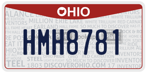 HMH8781 license plate in Ohio