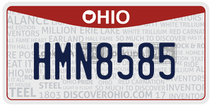 HMN8585  license plate in OH