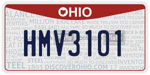 HMV3101  license plate in OH