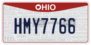 HMY7766  license plate in OH