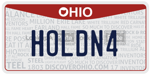 HOLDN4  license plate in OH