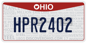 HPR2402  license plate in OH