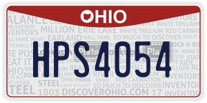 HPS4054  license plate in OH