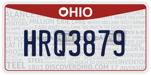 HRQ3879  license plate in OH
