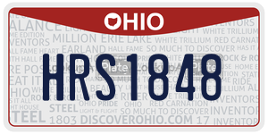 HRS1848 license plate in Ohio