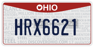 HRX6621 license plate in Ohio