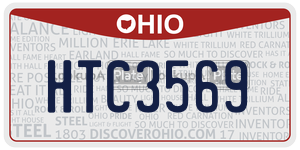 HTC3569 license plate in Ohio