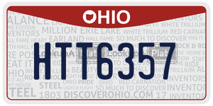 HTT6357 license plate in Ohio