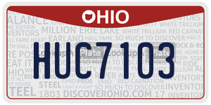 HUC7103  license plate in OH