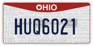 HUQ6021  license plate in OH