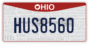 HUS8560  license plate in OH
