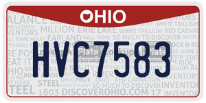 HVC7583  license plate in OH