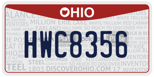 HWC8356  license plate in OH