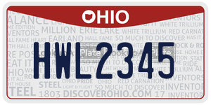 HWL2345  license plate in OH