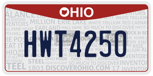 HWT4250  license plate in OH