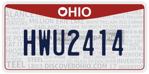 HWU2414  license plate in OH