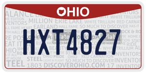 HXT4827  license plate in OH