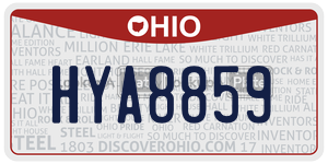 HYA8859  license plate in OH