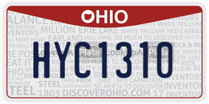 HYC1310 license plate in Ohio